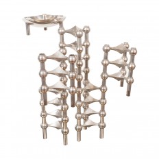 Chrome plated steel adjustable candelabra
